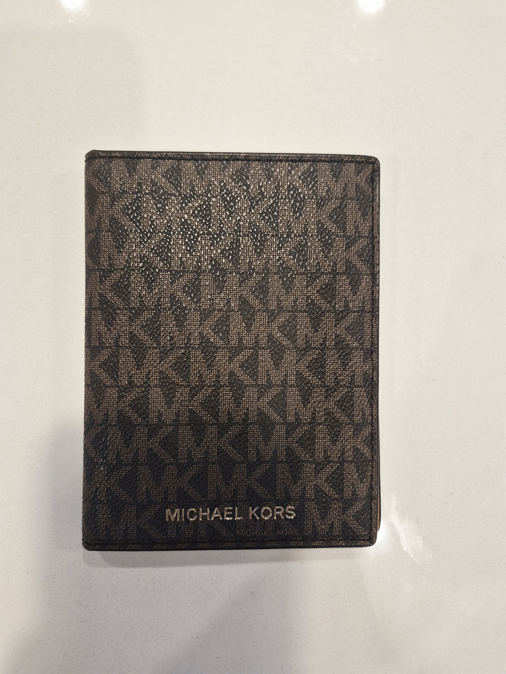 Michael Kors Brown Signature Passport Holder